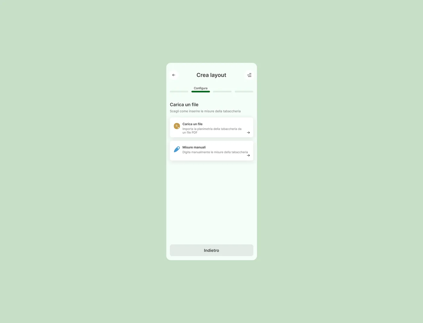 Create layout, start screen