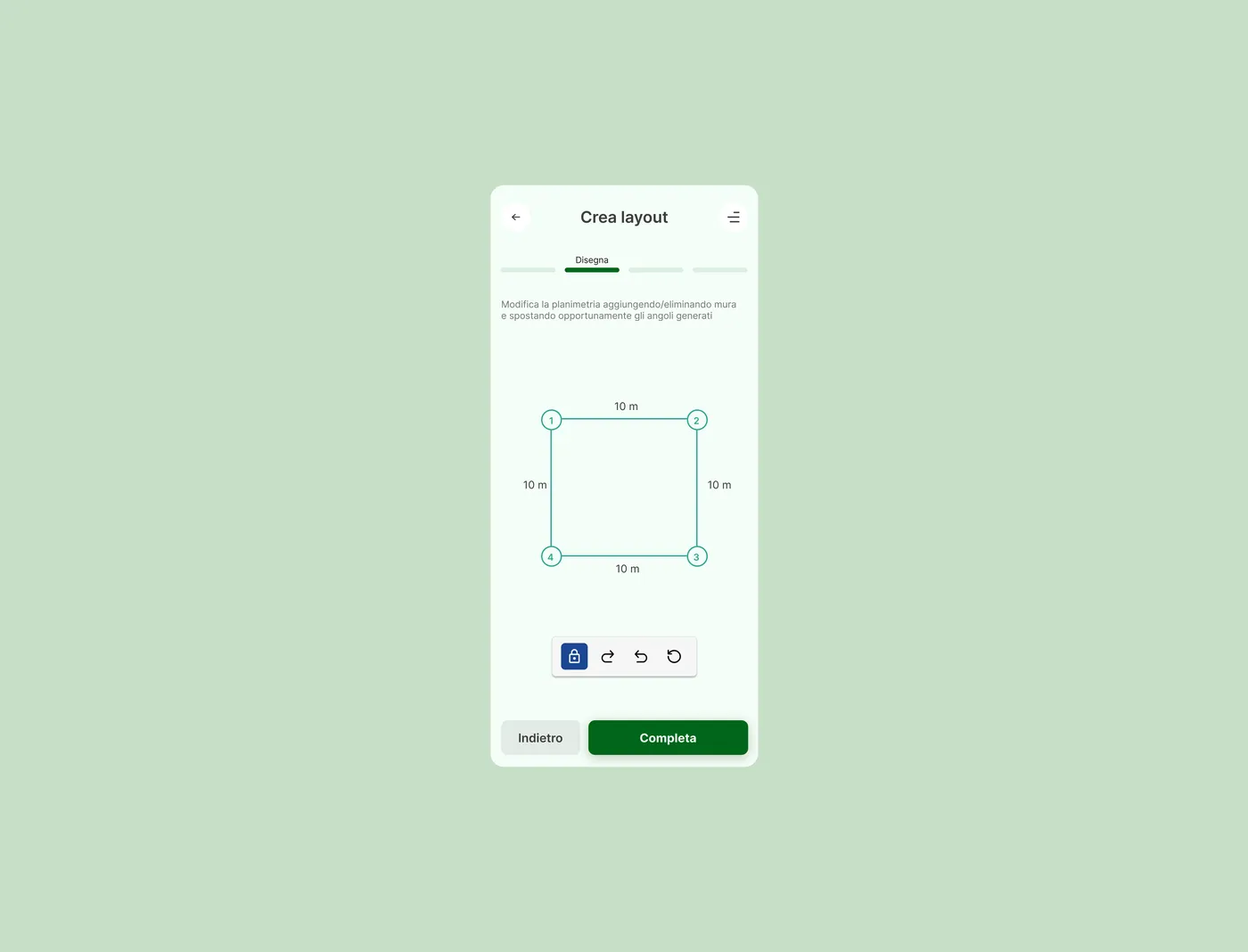 Create layout, room dimensions